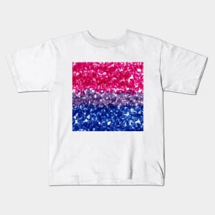 Bisexual Flag Swirl Painted Design Kids T-Shirt